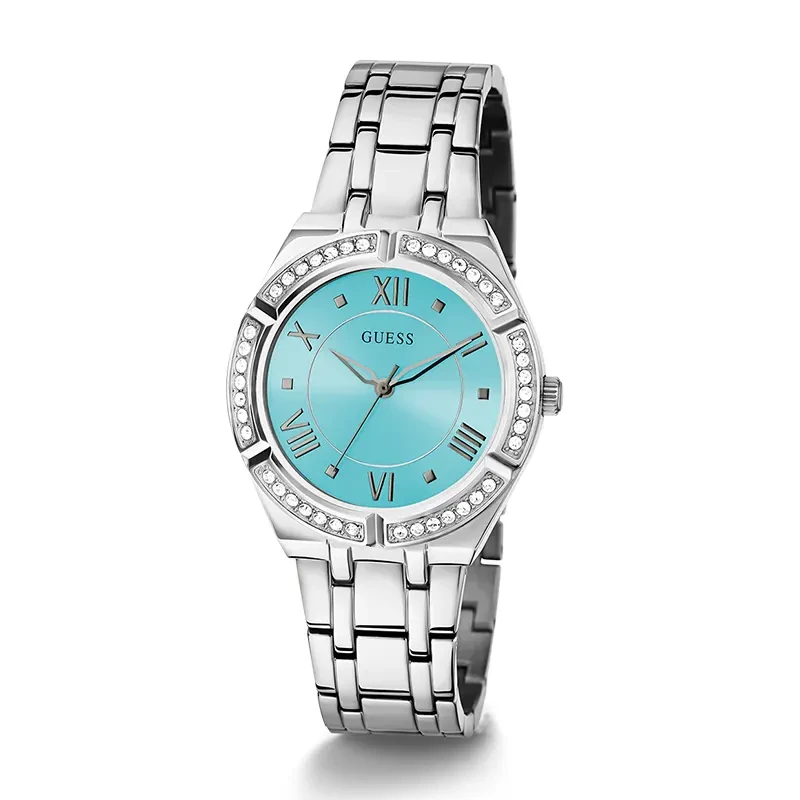 Guess Cosmo Aqua Dial Silver-Tone Ladies Watch | GW0033L7